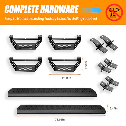 Estribos laterales removibles para Ford Bronco 2021-2025 miniatura 7
