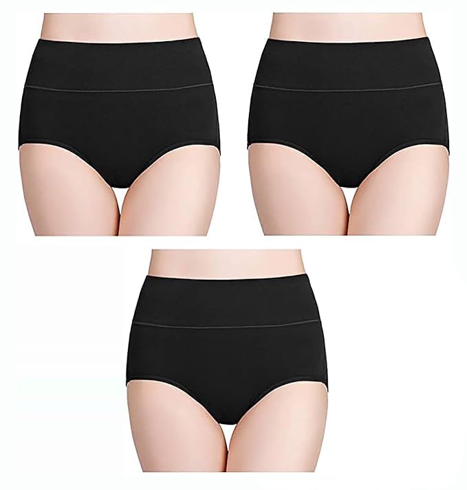 Hipster Seamless Panties for Women High Waist Cotton Panties (Pack of 3 High Waist Img 1 to 17)-image-6
