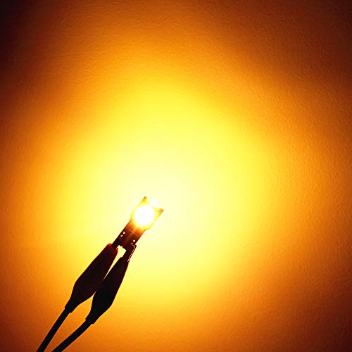 Foco LED T10 194 W5W para auto, amarillo ámbar miniatura 3
