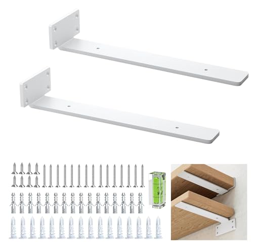 Soportes Para Estantes Flotantes Resistentes De 5 Mm De Espesor Soportes De Metal Para Estantes Soporte Para Estante RÚstico Paquete De 2 (12 Pulgadas / 30 Cm)