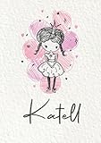  Katell: Carnet de notes A5  Prénom personnalisé Katell  Cadeau d\'anniversaire pour fille, femme, maman, copine, sœur ...  Petite princesse  120 pages lignée, Petit Format A5 (14.8 x 21 cm)