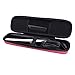 Travel Organizer Hard Case for Hair Flat Iron Straightener/Curling Wand with 12x Clips fits HSI/KIPOZI/Remington/CHI/ghd/BaByLissPro by Aenllosi (Red)