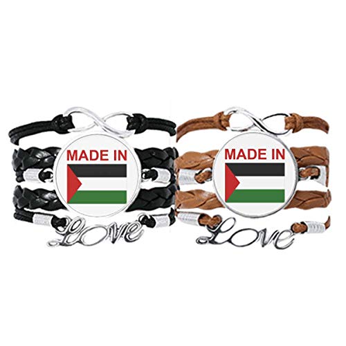 Pulsera de cuero de Palestine como regalo original en set doble