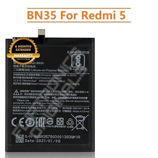 Image of BN35 Battery for Redmi 5 /NZ945 / Battery with 6 Month Warranty** (DD108)