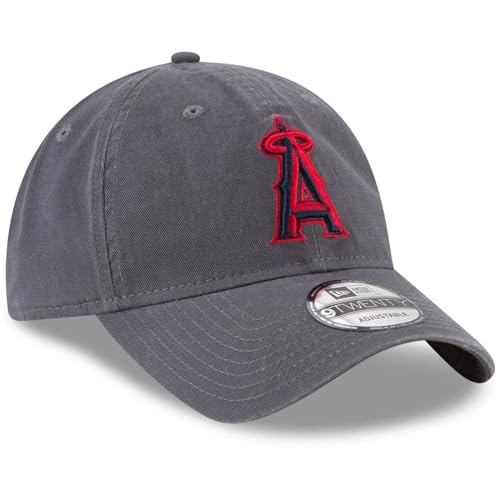 New Era Boné MLB Core Classic 9TWENTY grafite cor carvão ajustável tamanho único, Los Angeles Angels