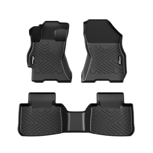 Floor Mats Compatible with Subaru Outback/Legacy 2015-2019, TPE All-Weather Car Floor Liners, 1st & 2nd Row, Black Subaru Outback 2015-2019