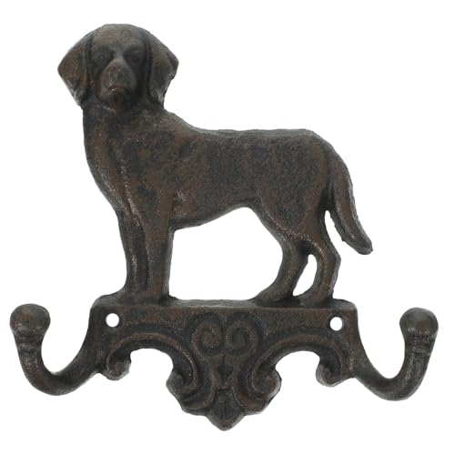 TOVINANNA Gancho para Abrigos Doble de Hierro Fundido Diseño Animal Estilo Vintage, Colgador de Pared Decorativo para Interior y Exterior, Adecuado para Pasillo, Dormitorio y Patio, Color
