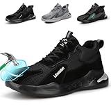 LAoutun Steel Toe Shoes for Men Women Safety Work Shoes Indestructible Steel Toe Sneakers Lightweight Work Shoes Toe Shoes 10