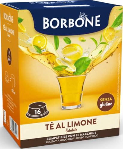 Caffè Borbone Tè al Limone - 96 capsule (6 confezioni da 16) - Compatibili con le Macchine ad uso domestico Lavazza* A Modo Mio*
