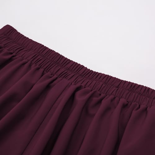 Image of Belle Poque Women's Midi Pleated A-Line Skirts Pockets