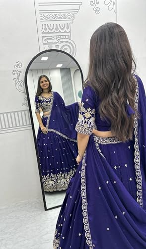 Sarathybiz royal blue lehenga choli – image 6
