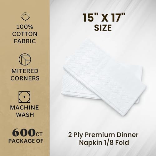 Serviettes de table pliage 1/8 pour grands buffets et banquets - 2