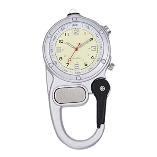 Preisvergleich Produktbild HomeDecTime Mini Clip Ultraleichtuhr Mineralglas Zifferblatt Quarzuhr - Weiß