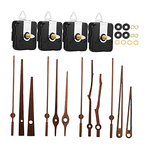 P Prettyia 時計 ムーブメント クォーツムーブメント ポインターセット 手作り 掛け時計用 クロックDIY補修部品 取り付けが簡単 カチカチ音がしない 交換用 家庭用 寝室用 交換修理 DIYクロック (くろくるみ木)