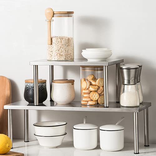 Étagère de cuisine en acier inoxydable 45x16 et 22x16 étagère d’évier