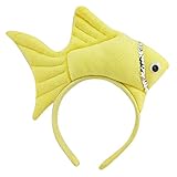 TopTie Fish Plush Animal Headbands for Halloween Decoration, Ear Horn Hair Hoop, Birthday Dress-Up Party Supplies