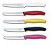 Produktbild Victorinox | Tafelmesser Swiss Classic | 5 Stück | Bunter Mix | extra scharfer Wellenschliff | Swiss Made | ideal auch als Brötchenmesser oder Tomatenmesser