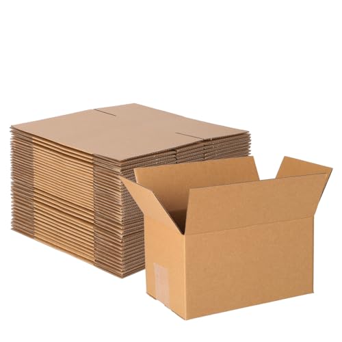 Image of zmybcpack 40 pack 7x5x4 inch Cardboard Box Mailers, Kraft Shipping Boxes | Corrugated Small Packaging Boxes for Small Business, Mailing Packing and Storage