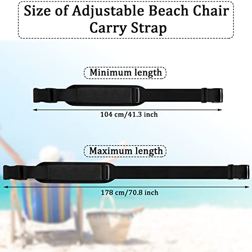SATINIOR 3 Pack Carry Strap for Beach Chair Folding Chair Adjustable