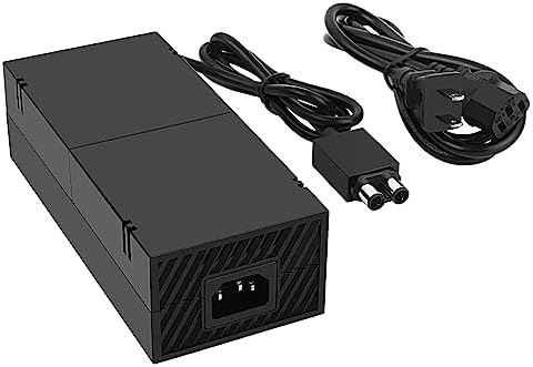 Power Supply Brick for Xbox One, Replacement AC Adapter Power Supply Charger Cord Compatible with Xbox One Console 100-240V, Black