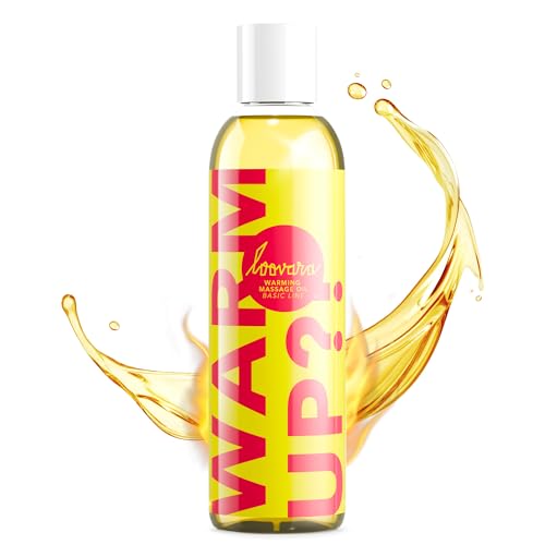 LOOVARA Massageöl 250 ml WARM UP, Natürliche Öle, erotisches Massageöl, wär Men des Liebesöl zur Erregung beim Vorspiel, mit süßem Duft zur PartnerMassage, Vegan