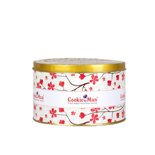 Image of CookieMan Butter Cashew Cookies - 300g Tin Box | Rich & Crunchy Eggless Cashew Butter Biscuits, Ideal for Gifting | Perfect Tea Time Snack for All Ages