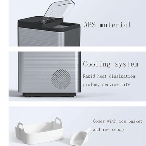 Máquina fabricadora de hielo AMNOOL para encimera, produce cubos tipo bala miniatura 3