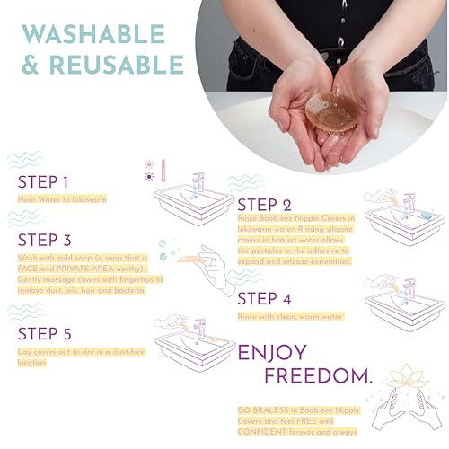 Image of Boob-eez Nipple Covers (6 cm) Sweat Proof 100% Silicone Adhesive Breast Pasties