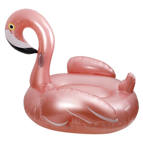 Blublu Park Inflatable Flamingo Pool Float for Adults with Balanced Handle Support, Rose Gold Pool Decorations Outdoor Lounger for Beach Travel, Summer Party, Relaxation and Water Photography (59 in) by Blublu Park - Used condition - US$20.58