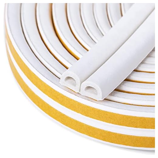 Indoor Weather Stripping,Self Adhesive Foam Window Seal Strip for Doors and Windows Weatherstrip Gap Blocker,7/20-Inch x 6/25-Inch x 8-Feet,(2 Seals Total 16.5Feet) White