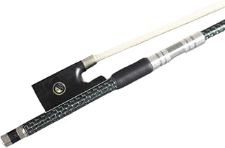 Accesorios para instrumentos de arco de violín Arco de violín profesional de fibra de carbono a cuadros tamaño 4/4 con rana de ébano y patrón azul
