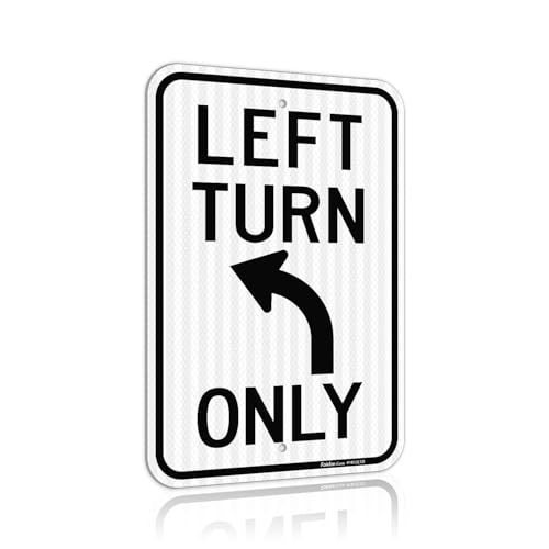 Panneau Left Turn Only aluminium extérieur panneau signalisation directionnelle étanche