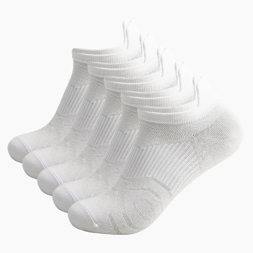 Men's & Women's Thin Boat Socks 5 Pairs - Moisture-Wicking, Breathable, Quick-Drying, One Size