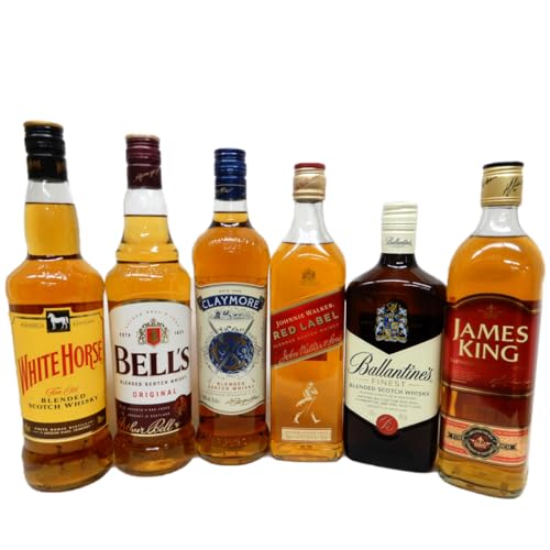 スコッチウイスキー飲み比べ限定6本セット ホワイトホース、ベル、クレイモア、ジョニ赤、バランタインファイネスト、ジェームズキング