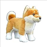 kuscheltier hund große augen Geeignet von Geburt an. LMSX Nette Shiba Inu Hund Plüschtiere 28Cm, Weiche Lebensechte Hund Kuscheltier Kinder Baby