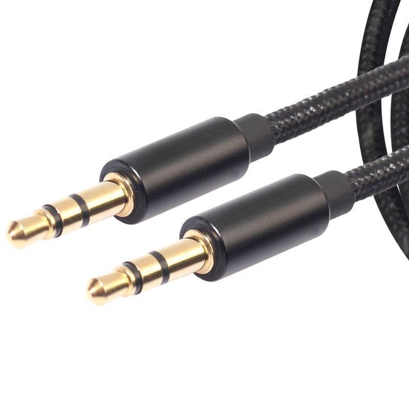 Cable Auxiliar Jack 3.5mm Macho a Macho 1 m Negro miniatura 1