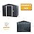 YOPTO 8x6 FT Outdoor Storage Shed,Metal Shed with Floor,Garden Shed W/Air Vent & Lockable Sliding Door,All Weather Waterproof Tool House W/Sloped Roof,for Patio,Yard,Lawn,Black
