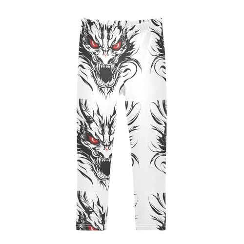 Girls Leggings Dragon with Red Eyes Toddler Girls Clothes Leggings for Girls Toddler Girls Leggings 3-4T