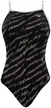 Finals Electrify Funnies Foil Wing Back Swimsuit,Black (02),34