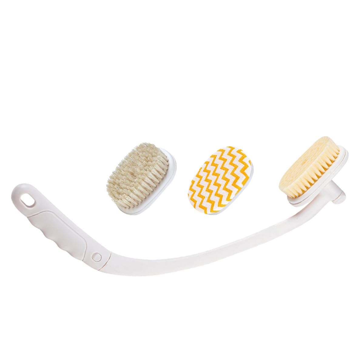 Cepillo de Baño con Mango Largo de Abs para Exfoliación Corporal Delicada, Uso en Seco y Mojado, Adecuado para Limpiar la Espalda Cómodamente