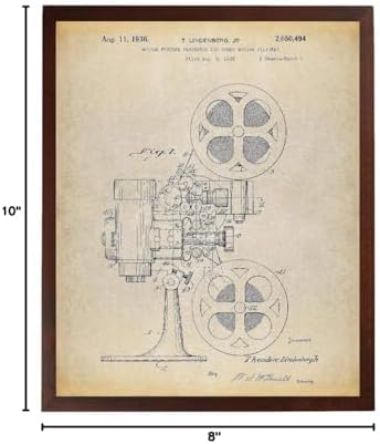 1933 Patent Poster Art Print - Movie Projector Wall Art for Director Gift, Film Room Decor - Vintage Cinema Projector Decor TNP168 image 4
