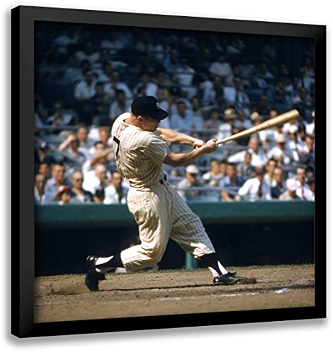 ArtDirect Mickey Mantle Home Run Swing Framed Art 13x13