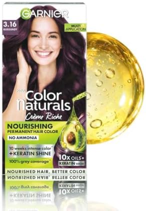 New Garnier Color Naturals enriched with Keratin Shade 3.16 Burgundy