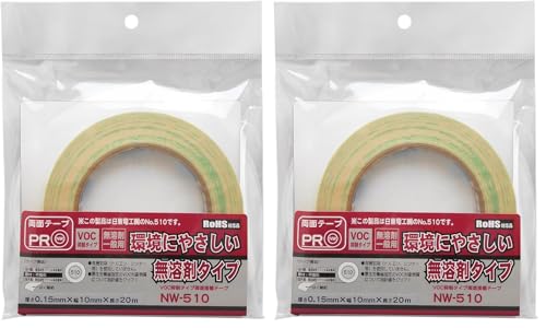 WAKI VOC�}���^�C�v���ʐڒ��e�[�v ����0.15mmX��10mmX����20m (× 2)