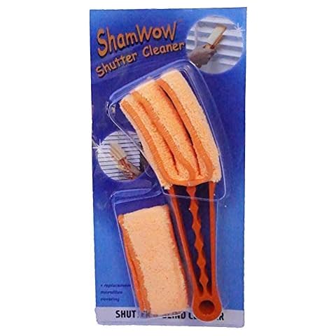 Shamwow Shutter and Blinds Cleaner with Replacement Microfiber Cloth Covering - for Dusting and Cleaning Shutters, Blinds, Fans, Air Conditioners, and More Cover