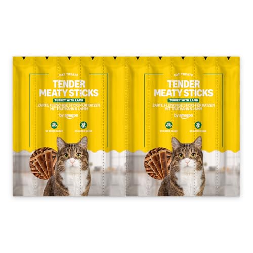 by Amazon - Palitos de Pavo y Cordero para Gatos, 50 g