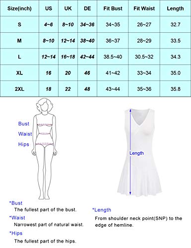 image for JACK SMITH Women Athletic Dress with Shorts Workout Tennis Golf Dress 