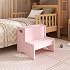 Dream On Me Little Steps Step Stool in Pink Solid New Zealand Pinewood Kids Step Stool with Safety Rails & Anti-Slip Base, Multipurpose for Kitchen, Bathroom & More, Baby-Safe Non-Toxic Finish