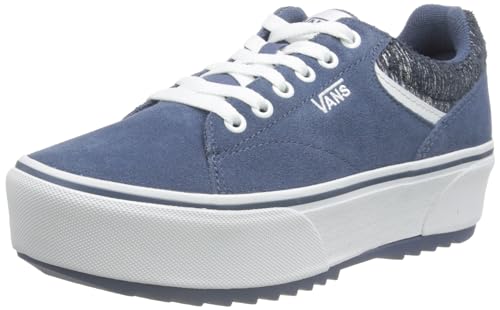 Vans Damen Seldan Platform ST Sneaker, Suede/Foil Vintage Indigo, 39 EU