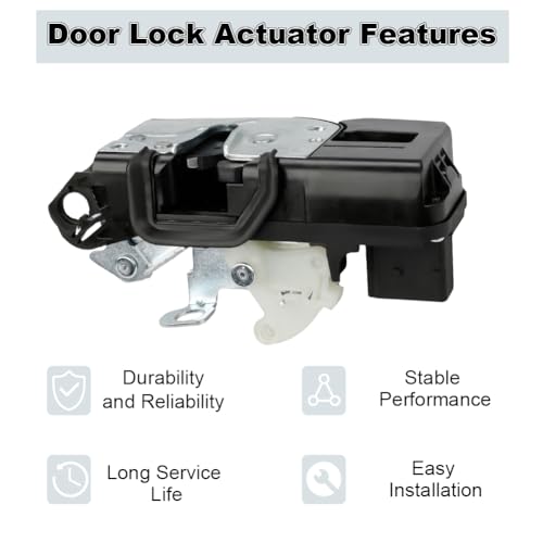 Image of Front Left Driver Side Door Lock Actuator Compatible with Cadillac CTS 2009 2010 2011 2012 2013 2014 Door Latch Lock Actuator Replacement for 22741951 25876534 20786539 20922215 22791029